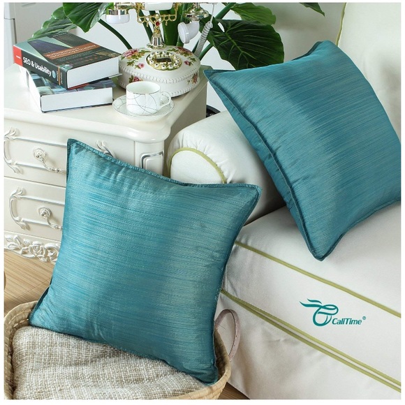 NWT✨ Set of 2 Teal Accent Pillow Covers - Picture 4 of 7
